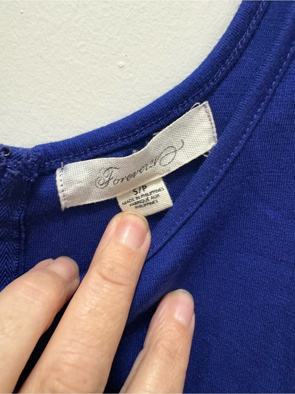 Forever 21 Royal Blue Scoop Neck mini Dress - Picture 3 of 3